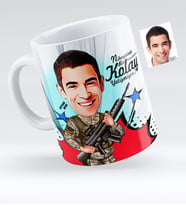 BK Gift Kişiye Özel Uzman Jandarma Karikatür Beyaz Kupa Bardak  1