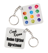 Beden Eğitimi Öğretmeni Hediyesi İsimli Anahtarlık - Öğretmenler Günü Hediyesi