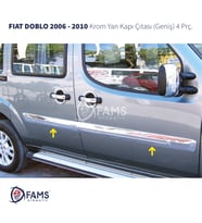 Fiat Doblo Krom Yan Kapı Çıtası 4 Kapı 2006-2010 arası Paslanmaz Çelik GENİŞ