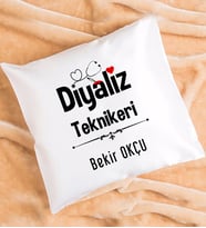 Diyaliz Teknikeri Tasarımlı Kişiye Özel Hediye Diyaliz Teknikeri Yastık