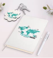BK Gift Kişiye Özel Meteoroloji Mühendisi Beyaz Defter Kalem Ve Anahtarlık Hediye Seti (Model 1)