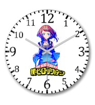 Uraraka Ochako Duvar Saati Bombeli Gercek Cam