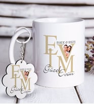 BK Gift Kişiye Özel Evim Güzel Evim Beyaz Kupa ve Anahtarlık Hediye Seti-2 (Model 1)