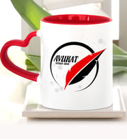 BK Gift Kişiye Özel Mesleki Avukat Kırmızı Kalpli Kupa Bardak  18
