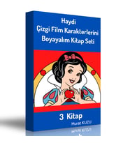 Haydi Çizgi Film Karakterlerini Boyayalım Kitap Seti (3 Kitap)