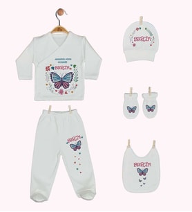Pia Baby Gl 1910-05 İsme Özel Beşli Zıbın Set