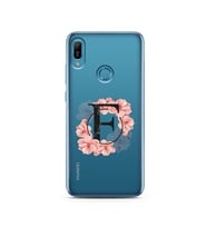 Pembe Çiçekli Harf Tasarım Süper Şeffaf Silikon Telefon Kılıfı Huawei Mate 10 Pr