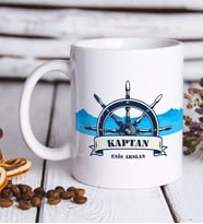 BK Gift Kişiye Özel Kaptan Beyaz Kupa Bardak-9