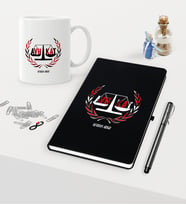 BK Gift Kişiye Özel Avukat Temalı Siyah Defter Kalem Kupa Seti - 2 (Model 1)