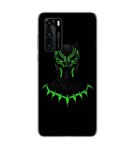 Black Panter Tasarım Süper Şeffaf Silikon Telefon Kılıfı Huawei P40