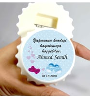 20Adet Bebek Magneti Açacaklı KAPAK Magnet Açacak (Beyaz)