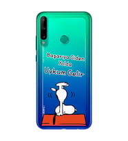 Snoopy Tasarımlı Süper Şeffaf Silikon Telefon Kılıfı Huawei P40 Lite E