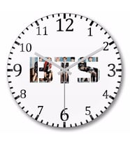 Bts    Duvar Saati    Bombeli  Gercek Cam