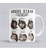Game Of Thrones Stark Children And Wolves Kupa Bardak