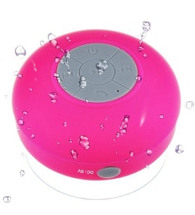 Su Geçirmez Mini Bluetooth Duş Hoparlörü (Pembe)