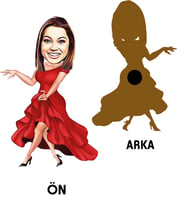 Kişiye Özel Bayan Karikatürlü Ahşap Magnet Model-9