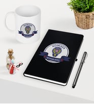 BK Gift Kişiye Özel Komiser Temalı Siyah Defter Kalem Kupa Seti - 1 (Model 1)