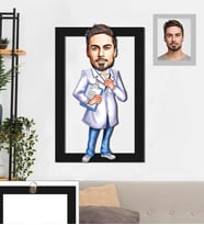 Kişiye Özel Doktor Karikatürlü 3D Ahşap Tablo 30x47 Bay-3