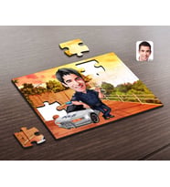 BK Gift Kişiye Özel Erkek Polis Karikatürlü Ahşap Puzzle-2