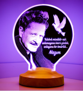 Nazım Hikmet Şiiri, Nazım Hikmet Sözleri Yazılı Led Lamba