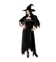 Halloween Cadı Yetişkin Kadın Kostümü (Siyah)