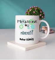 Mekatronik Mühendisi Kupa Bardak ve Taş Bardak Altlığı Seti