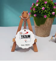 Mesajlı Yazılım Mühendisi Tasarımlı Kişiye Özel Hediye Yazılım Mühendisi Ahşap Anahtarlık