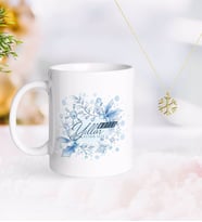 BK Gift Kişiye Özel Yılbaşı Mutlu Yıllar Kupa ve Kar Tanesi Kolye-12 (Model 1)