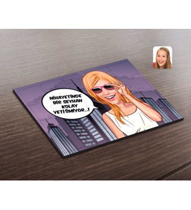 BK Gift Kişiye Özel Kadın Kolay Yetişmiyor Karikatürlü Ahşap Puzzle-4