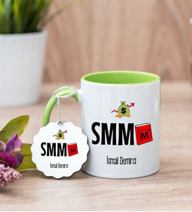 Mali Müşavir Yeşil Kupa Bardak Ve Anahtarlık Set