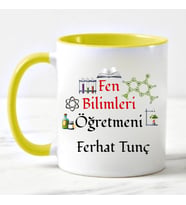 Fen Bilimleri Öğretmeni Kupa Bardağı Sarı