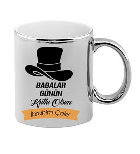 BK Gift Kişiye Özel Babalar Günü Temalı Krom Kupa Bardak 24406