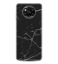 Kılıfland Xiaomi Poco X3 Kılıf Silikon Resimli Kapak Siyah Koyu Mermer Stok 1299