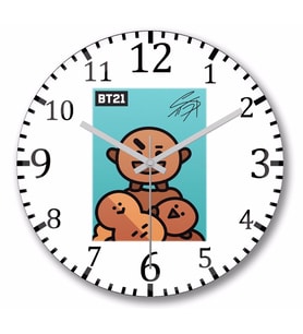 Bt21 Shooky Bts Duvar Saati Bombeli Gercek Cam