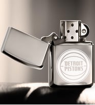 Detroit Pistons Silver Benzinli Metal Çakmak (Gümüş)
