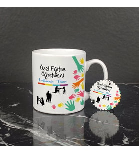 Özel Eğitim Öğretmeni Kupa Bardak ve Anahtarlık Set 001