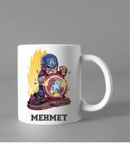Marvel Kaptan Amerika Kupası Kişiye Özel