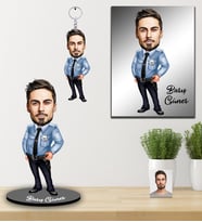 Kişiye Özel Polis Karikatürlü 3 lü Hediye Seti Bay-3