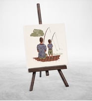 Babalar Günü Temalı  Şovaleli Doğal Taş 26691