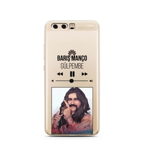 Barış Manço Mp3 Tasarımlı Süper Şeffaf Silikon Telefon Kılıfı Huawei P10    