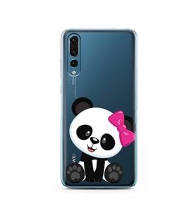 Panda Tasarımlı Süper Şeffaf Silikon Telefon Kılıfı Huawei P20 Pro  