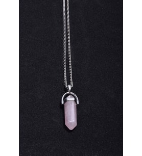 Pembe Kuvars Doğaltaş Çivi Kolye Tky0020