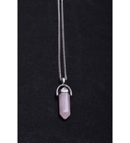 Pembe Kuvars Doğaltaş Çivi Kolye Tky0020
