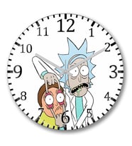 Rick and Morthy Duvar Saati Bombeli Gercek Cam