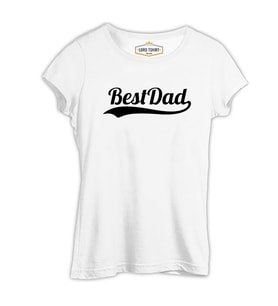 Best Dad Beyaz Kadın Tshirt