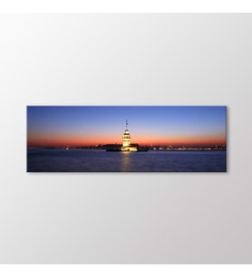 Arty Tablo Kız Kulesi Panorama Tablo (Karışık)
