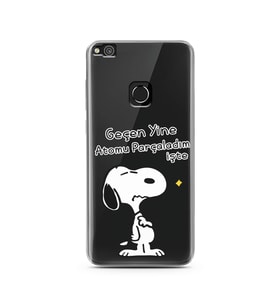 Snoopy Tasarımlı Süper Şeffaf Silikon Telefon Kılıfı Huawei P9 Lite 2017 