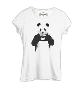 Panda - All u Need Beyaz Kadın Tshirt
