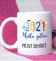 Mutlu Yıllar 2021 Yılbaşı Hediyesi Kupa Bardak
