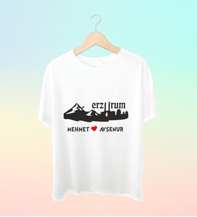 Şehrinize Özel İsim Baskılı Siluet Tshirt